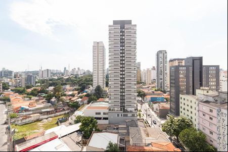 Vista da Varanda de kitnet/studio à venda com 1 quarto, 32m² em Pinheiros, São Paulo
