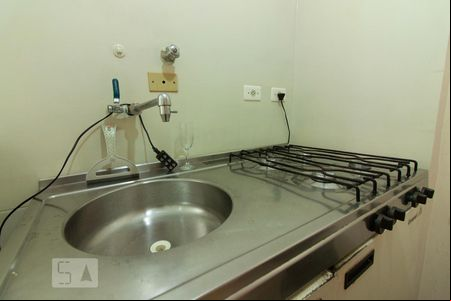 Cozinha de kitnet/studio à venda com 1 quarto, 50m² em Indianópolis, São Paulo