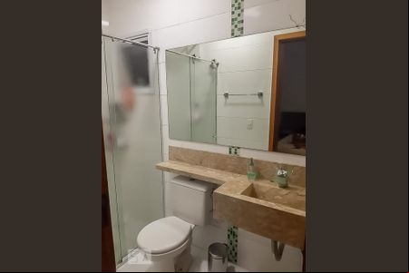 Banheiro da suite de apartamento à venda com 2 quartos, 140m² em Vila Marina, Santo André