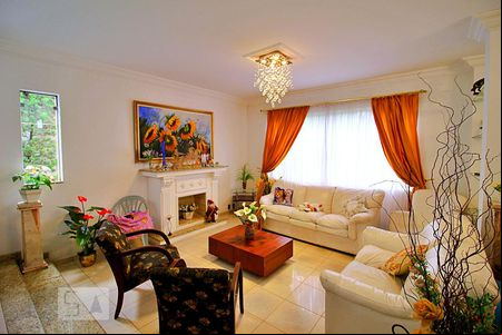 Sala de casa para alugar com 4 quartos, 400m² em Vila Homero Thon, Santo André