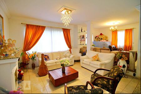 Sala de casa para alugar com 4 quartos, 400m² em Vila Homero Thon, Santo André