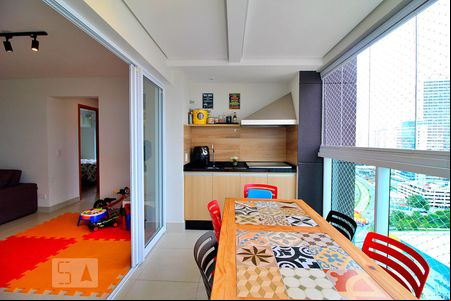Varanda Gourmet de apartamento à venda com 2 quartos, 83m² em Parque Bandeirante, Santo André