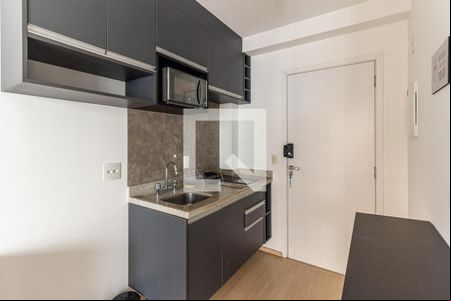 Cozinha de kitnet/studio à venda com 1 quarto, 26m² em Santa Efigênia, São Paulo