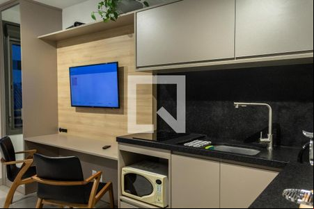 Cozinha de kitnet/studio para alugar com 1 quarto, 25m² em Centro Histórico, Porto Alegre