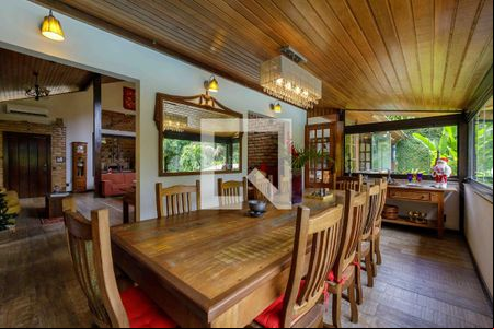 Sala de Jantar de casa de condomínio para alugar com 5 quartos, 410m² em Itanhangá, Rio de Janeiro