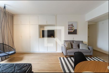 Detalhe Sala / Dormitório / Cozinha de kitnet/studio para alugar com 1 quarto, 42m² em Centro Histórico, Porto Alegre