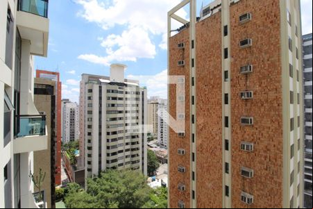 Vista da Varanda de apartamento à venda com 1 quarto, 42m² em Indianópolis, São Paulo