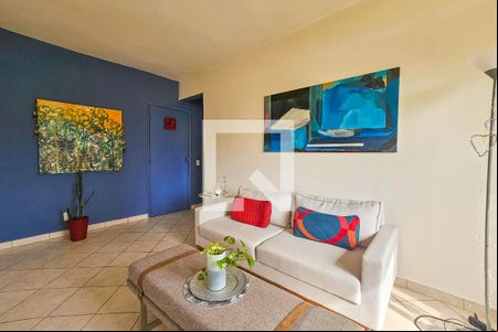 Sala de apartamento para alugar com 1 quarto, 50m² em Jardim Tres Marias, Guarujá