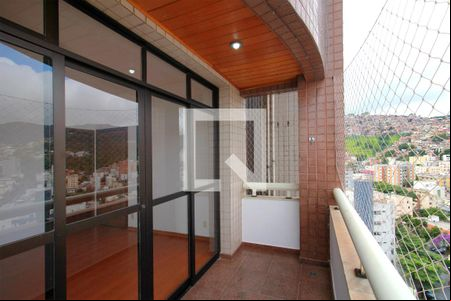 Varanda da Sala de apartamento à venda com 4 quartos, 120m² em Serra, Belo Horizonte