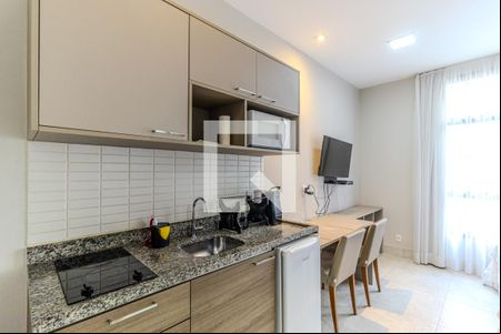 Cozinha de kitnet/studio à venda com 1 quarto, 23m² em Centro Histórico de São Paulo, São Paulo
