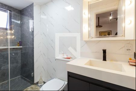 Banheiro de kitnet/studio à venda com 1 quarto, 35m² em Moema, São Paulo