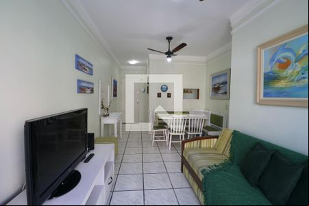 Sala de apartamento para alugar com 2 quartos, 66m² em Jardim Tres Marias, Guarujá