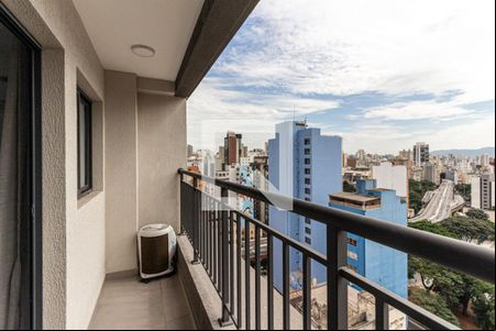Varanda de apartamento para alugar com 1 quarto, 27m² em República, São Paulo