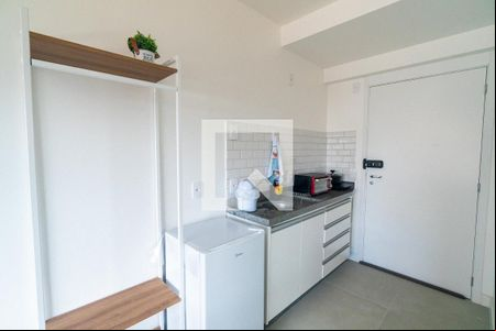 Cozinha de kitnet/studio à venda com 1 quarto, 18m² em Vila Clementino, São Paulo