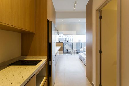 Sala/Quarto de kitnet/studio para alugar com 1 quarto, 26m² em Indianópolis, São Paulo