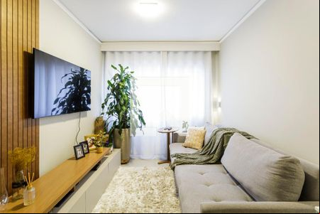 Sala de apartamento à venda com 1 quarto, 40m² em Indianópolis, São Paulo