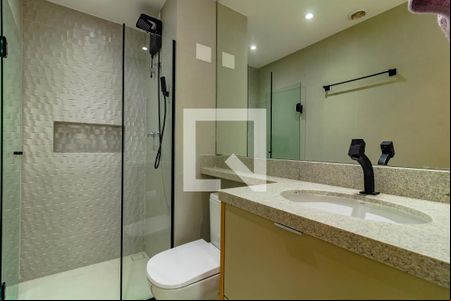 Banheiro de kitnet/studio à venda com 1 quarto, 26m² em Vila Clementino, São Paulo