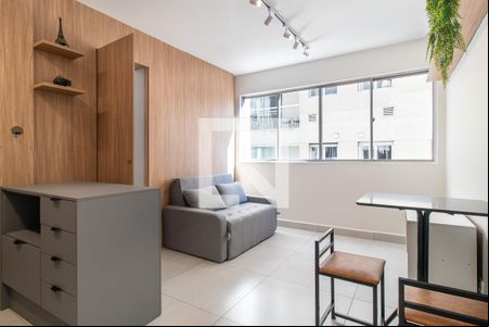 Sala/Cozinha de apartamento para alugar com 1 quarto, 35m² em Centro, Curitiba
